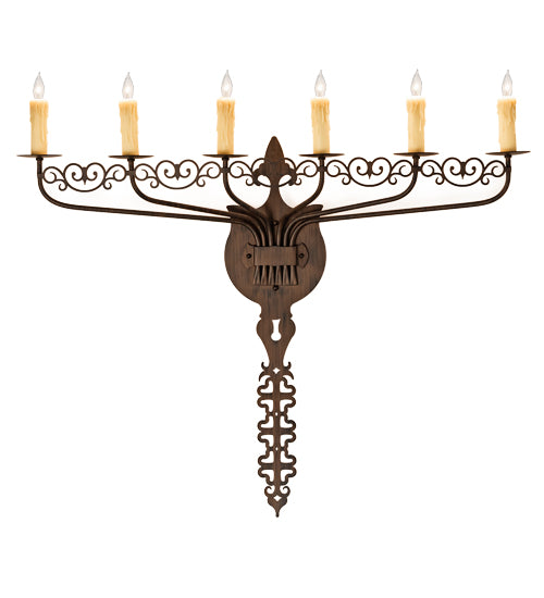 36" Wide Almonte 6 Light Wall Sconce