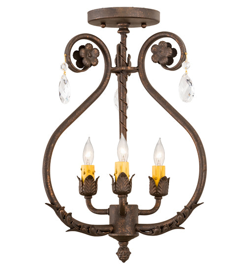 12" Wide Antonia 3 Light Chandelier