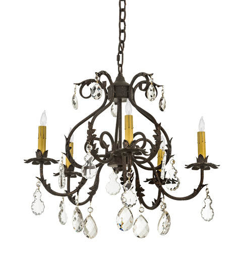 24" Wide Chantilly 5 Light Chandelier