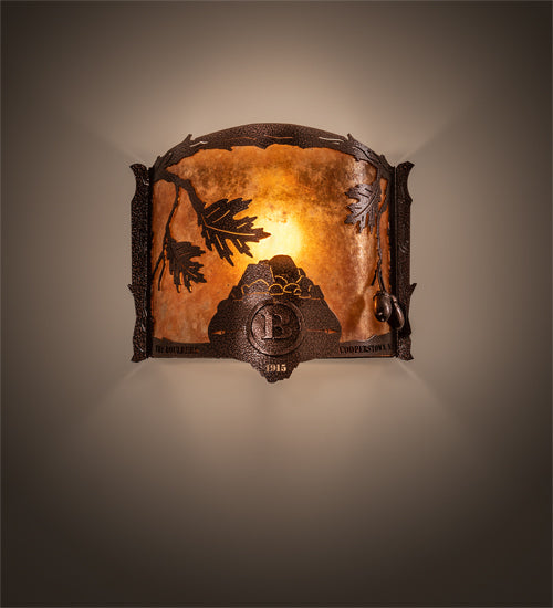 12" Wide Boulders Personalized Wall Sconce