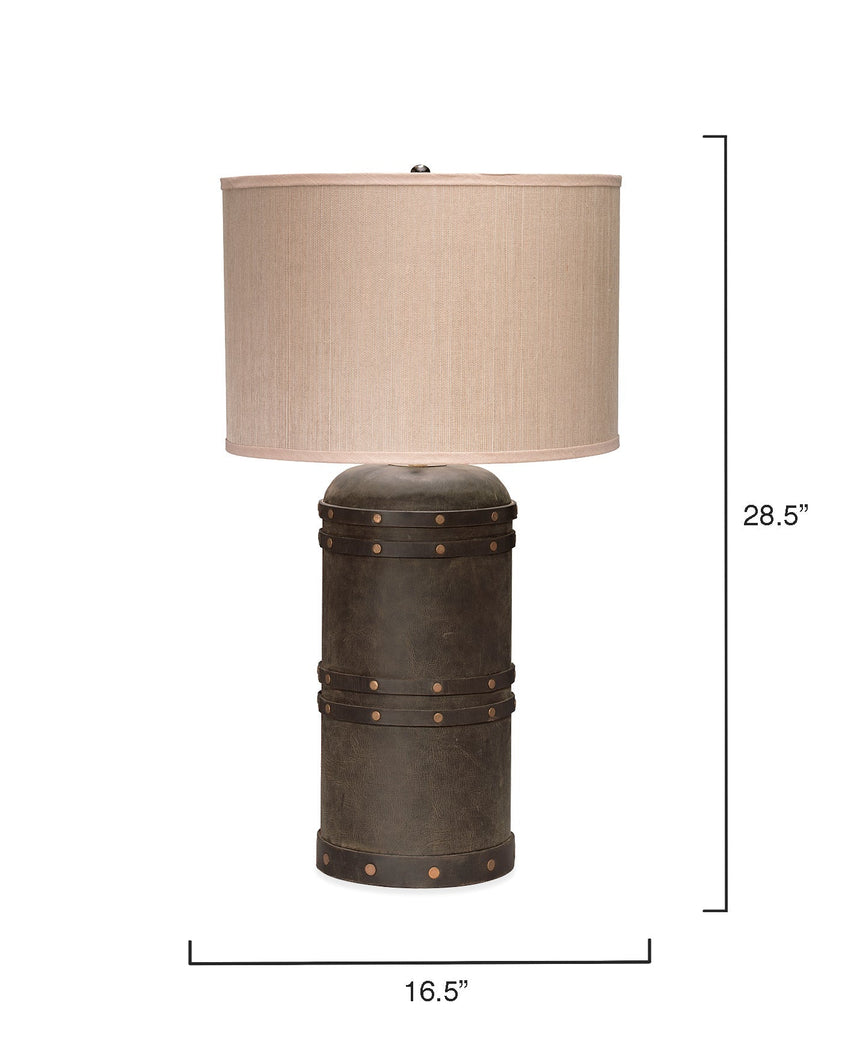 Barrel Table Lamp-Brown