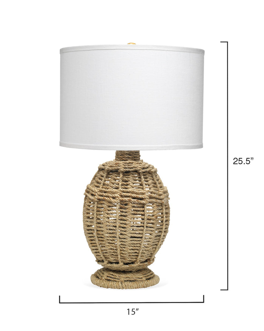 Jute Urn Table Lamp-Natural