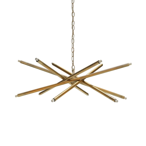 Luisa-Antique Brass Chandelier