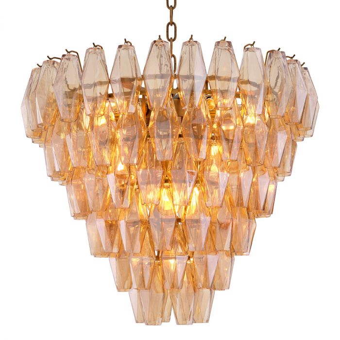 Chandelier Benini Small Antique Brass Finish