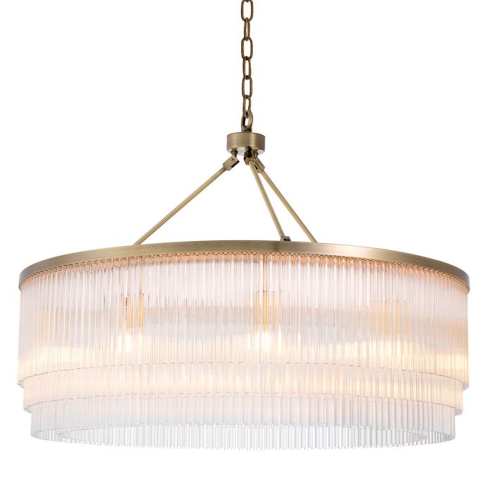 Chandelier Hector Large Light Brushed Brass Finish