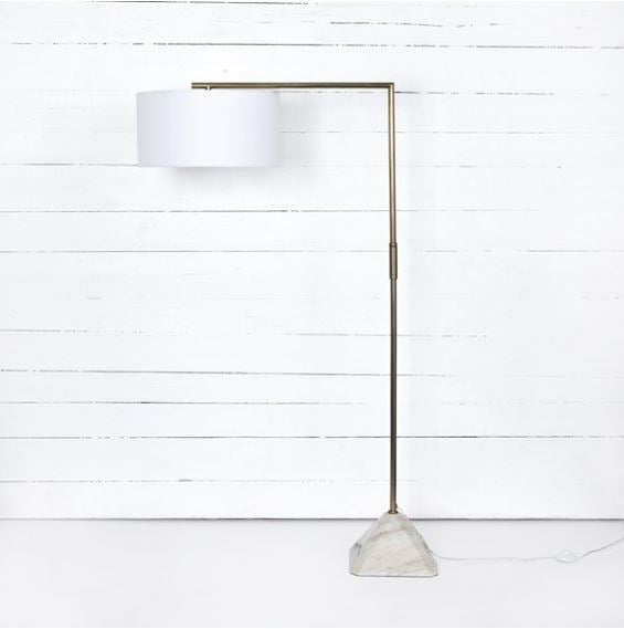 Hartford Floor Lamp-Patina Brass