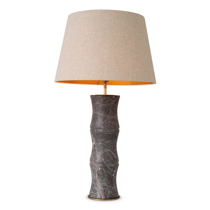 Table Lamp Bonny Grey Marble Including Shade