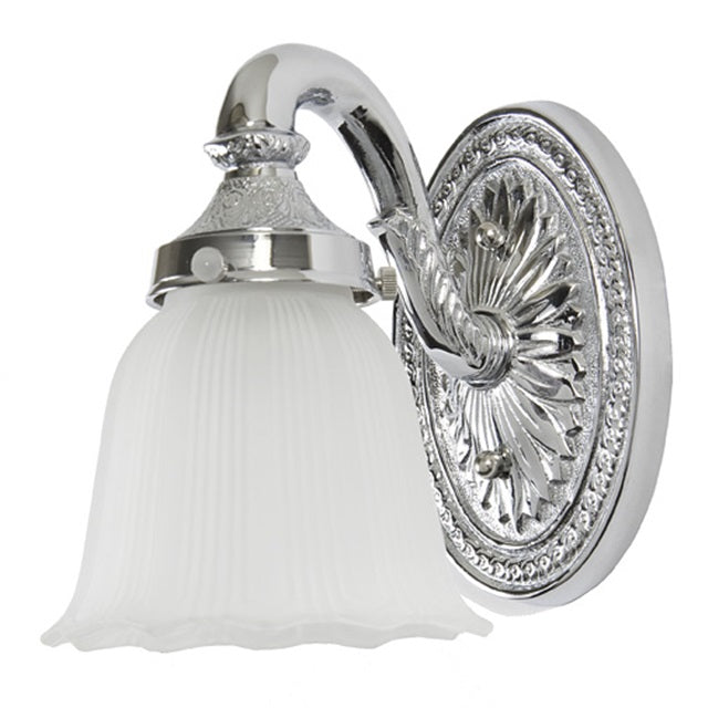 One light cast brass bath sconce