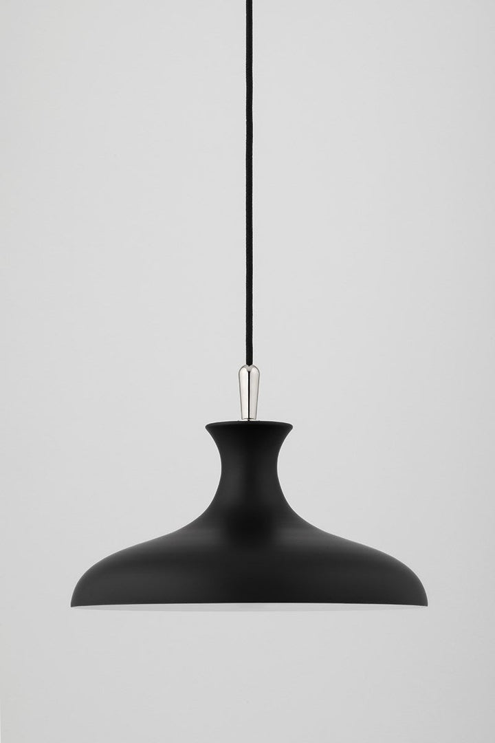 Cassidy Pendant 10" - Polished Nickel/Dusk Black