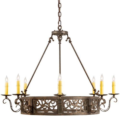 36" Wide Delano 8 Light Chandelier