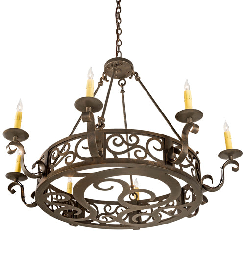 36" Wide Delano 8 Light Chandelier