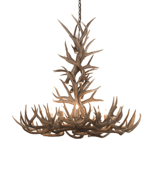 43" Wide Antlers Whitetail Deer 8 Lt Chandelier