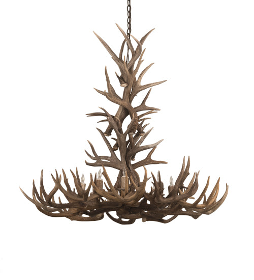 43" Wide Antlers Whitetail Deer 8 Lt Chandelier