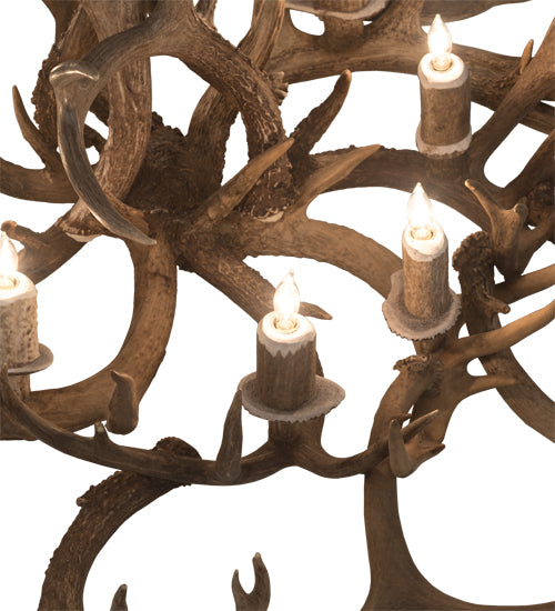 43" Wide Antlers Whitetail Deer 8 Lt Chandelier