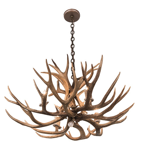 33" Wide Antlers Whitetail Deer 4 Lt Chandelier