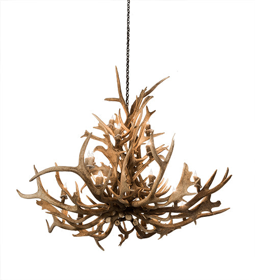 65" Wide Antlers Elk 18 Light Chandelier