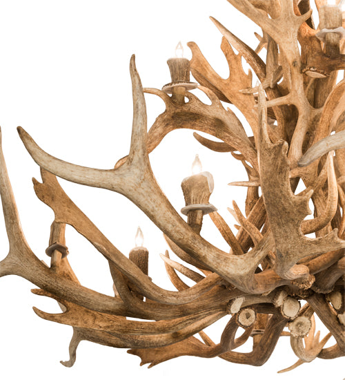 65" Wide Antlers Elk 18 Light Chandelier