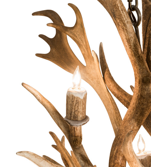 65" Wide Antlers Elk 18 Light Chandelier