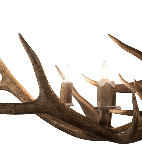 66" Wide Antlers Elk 8 Lt Chandelier