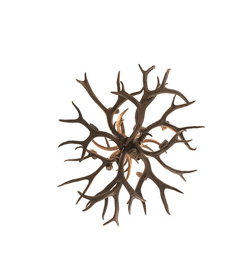 39" Long Antlers 8 Light Oblong Chandelier