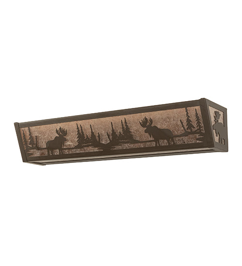 24" Wide Moose At Lake Vanity Light