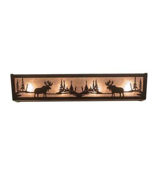 24" Wide Moose At Lake Vanity Light