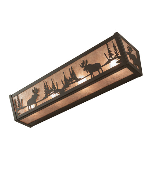 24" Wide Moose At Lake Vanity Light