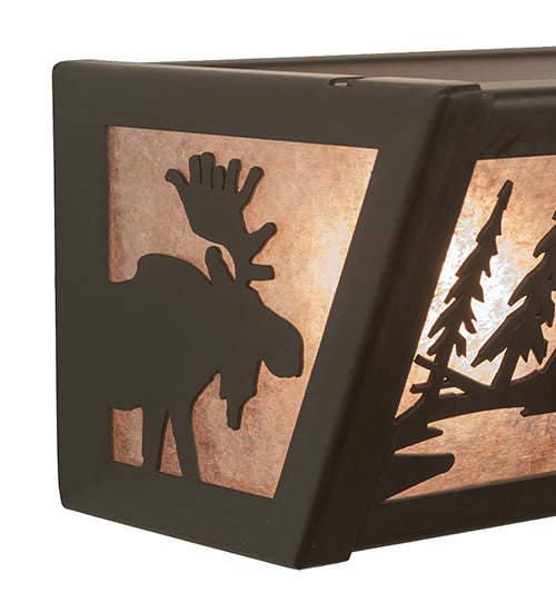 24" Wide Moose At Lake Vanity Light