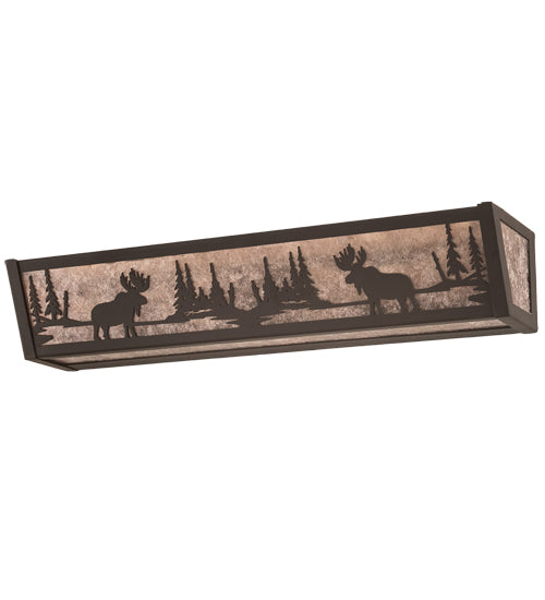 24" Wide Moose At Lake Vanity Light