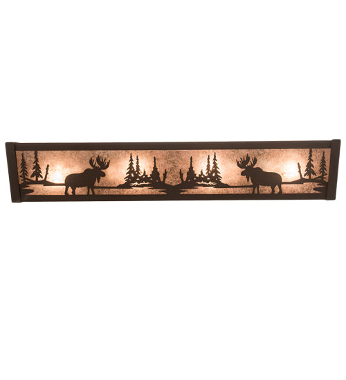 24" Wide Moose At Lake Vanity Light