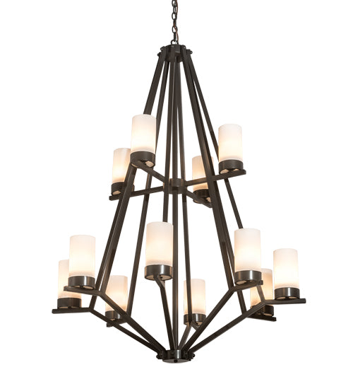 42" Wide Galen 12 Lt Two Tier Chandelier