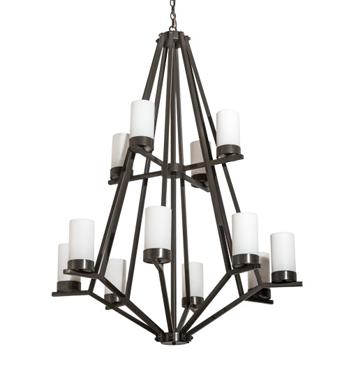 42" Wide Galen 12 Lt Two Tier Chandelier