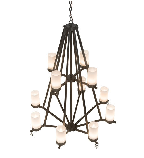 42" Wide Galen 12 Lt Two Tier Chandelier