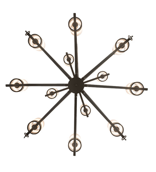 42" Wide Galen 12 Lt Two Tier Chandelier