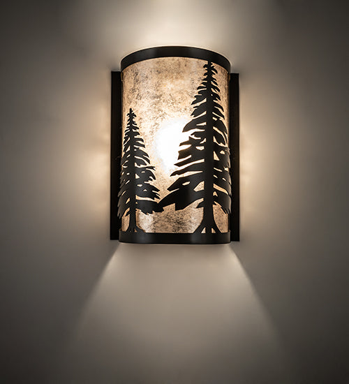 8" Wide Tall Pines Wall Sconce