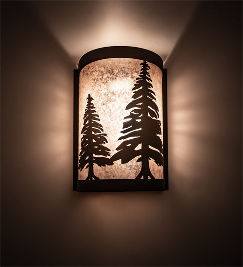 8" Wide Tall Pines Right Wall Sconce