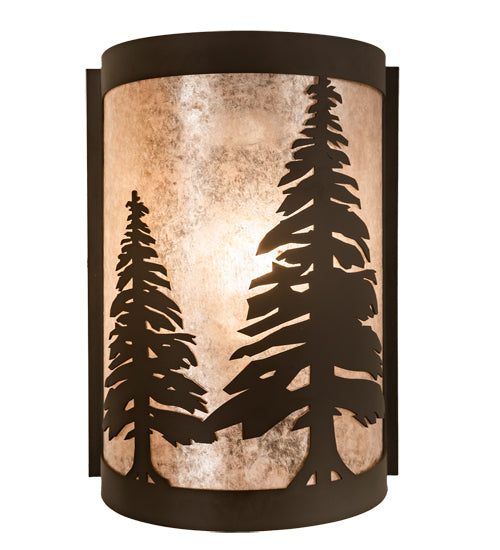 8" Wide Tall Pines Right Wall Sconce