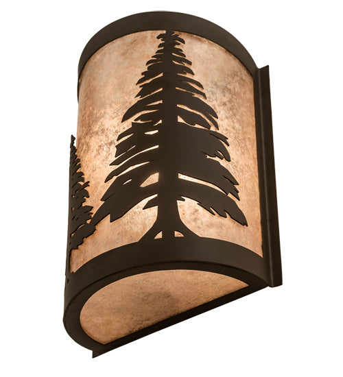 8" Wide Tall Pines Right Wall Sconce