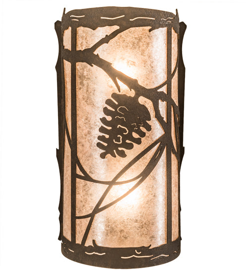 8" Wide Whispering Pines Wall Sconce