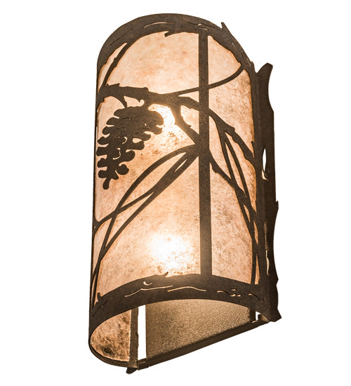 8" Wide Whispering Pines Wall Sconce