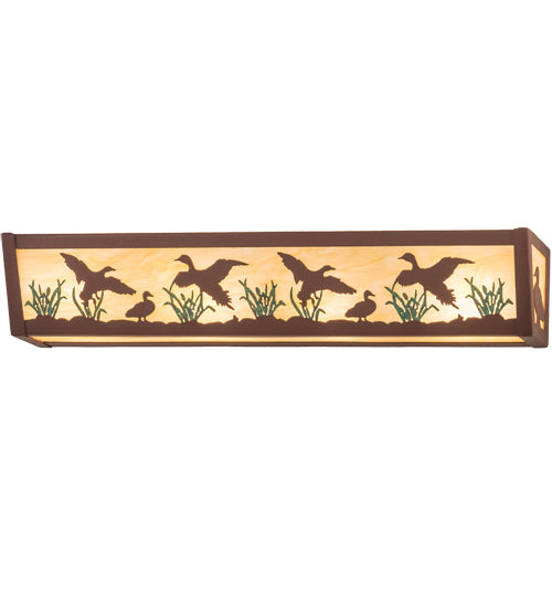 24" Wide Ducks In Flight Vanity Light