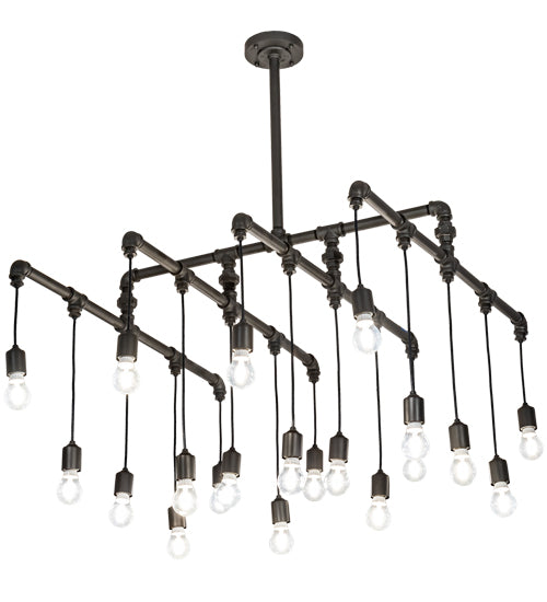 36" Square Pipedream Alva 20 Light Cascading Pendant