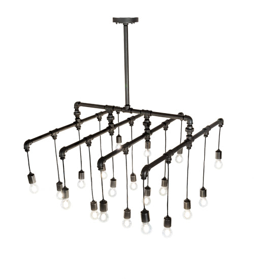 36" Square Pipedream Alva 20 Light Cascading Pendant