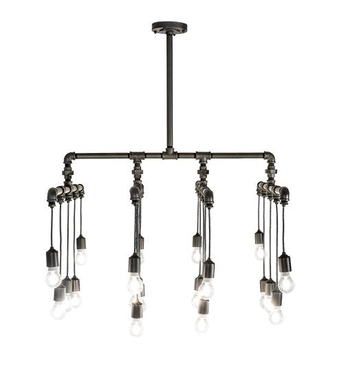 36" Square Pipedream Alva 20 Light Cascading Pendant