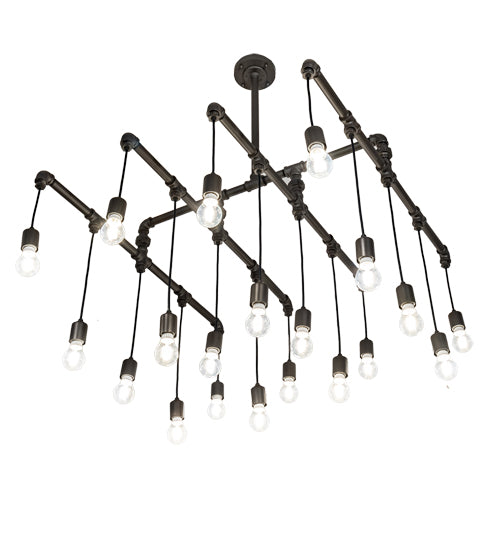 36" Square Pipedream Alva 20 Light Cascading Pendant