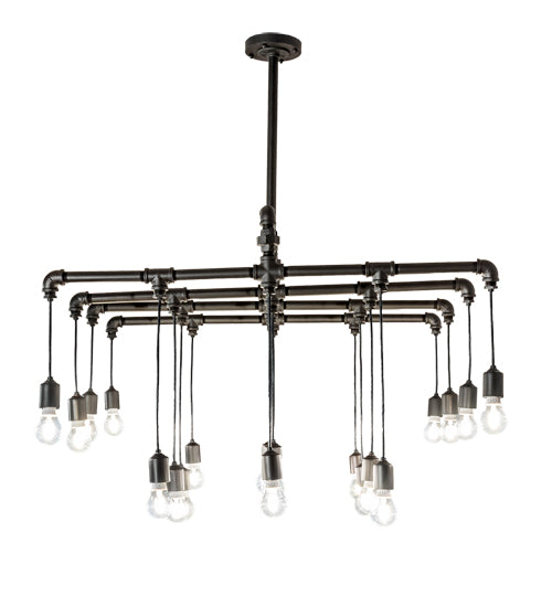 36" Square Pipedream Alva 20 Light Cascading Pendant