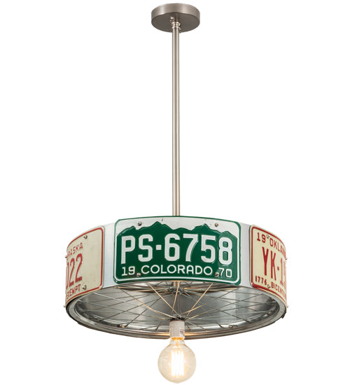 22" Wide Stateplate Pendant