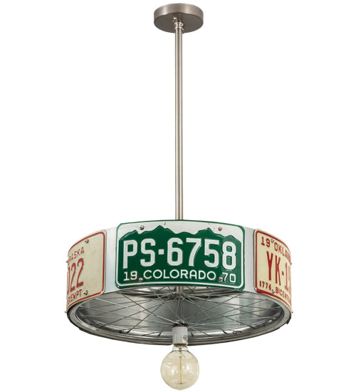 22" Wide Stateplate Pendant