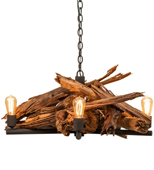 35" Wide Driftwood 5 Light Chandelier