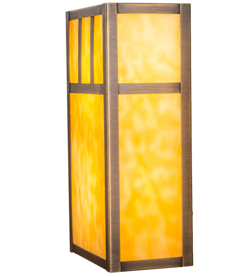 6.5" Wide Hyde Park Double Bar Mission Wall Sconce